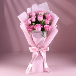 Fresh Pink Rose Bouquet – Same Day Flower Delivery in Lucknow